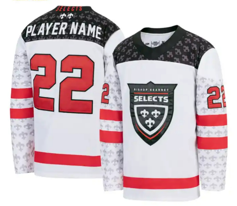 Patched and sublimated hockey jersey