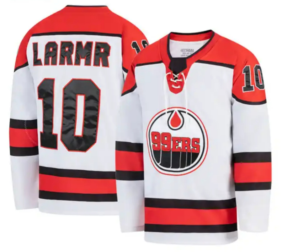 Patched hockey jersey