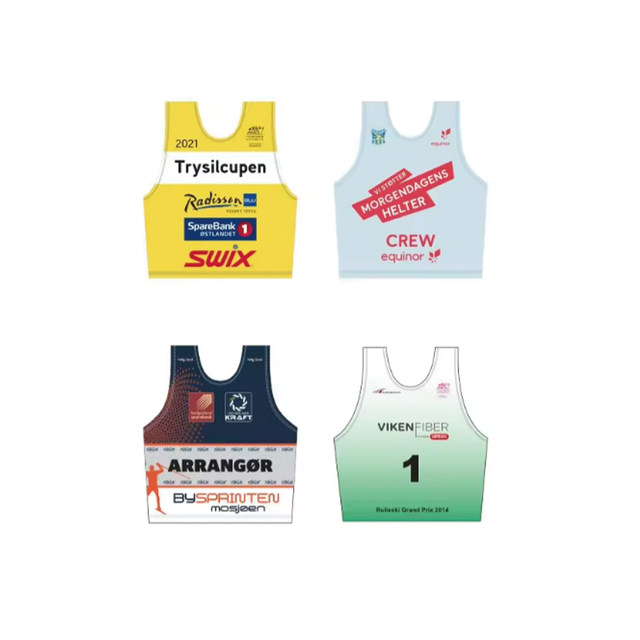 Custom Nordic Apparel Unisex Alpine Ski Race Bibs Sublimate Printed Ski Number Bibs