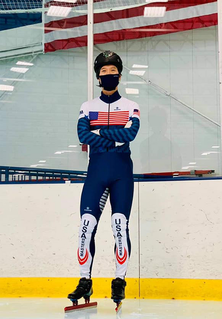 USA short track speed skating suit 
