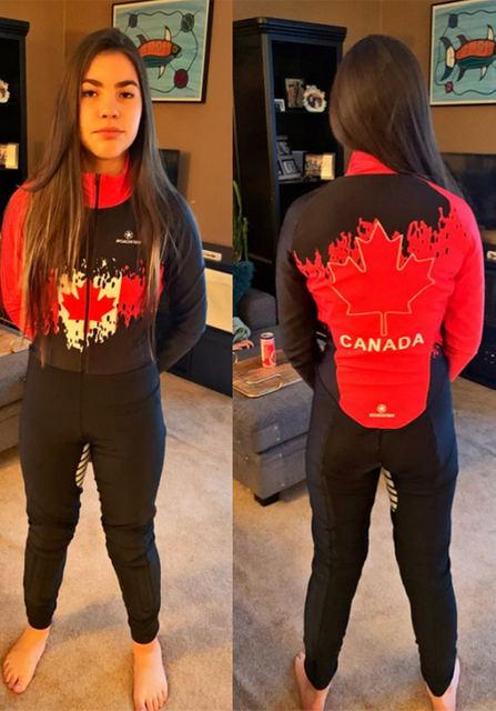 Canada shorttrack speed skating suit 