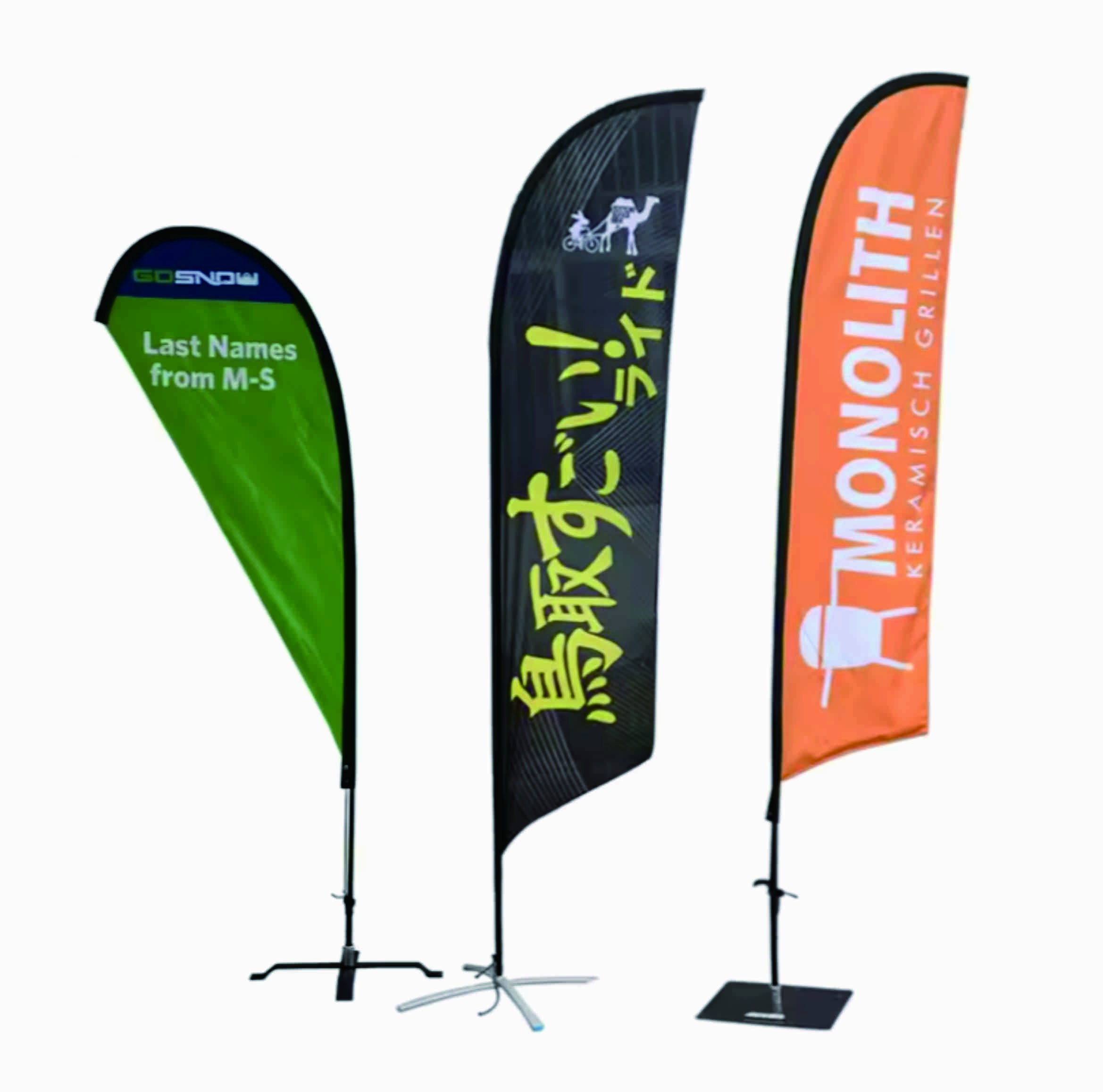 Custom Size Teardrop Flag Beach Flags Feather Flying Banners