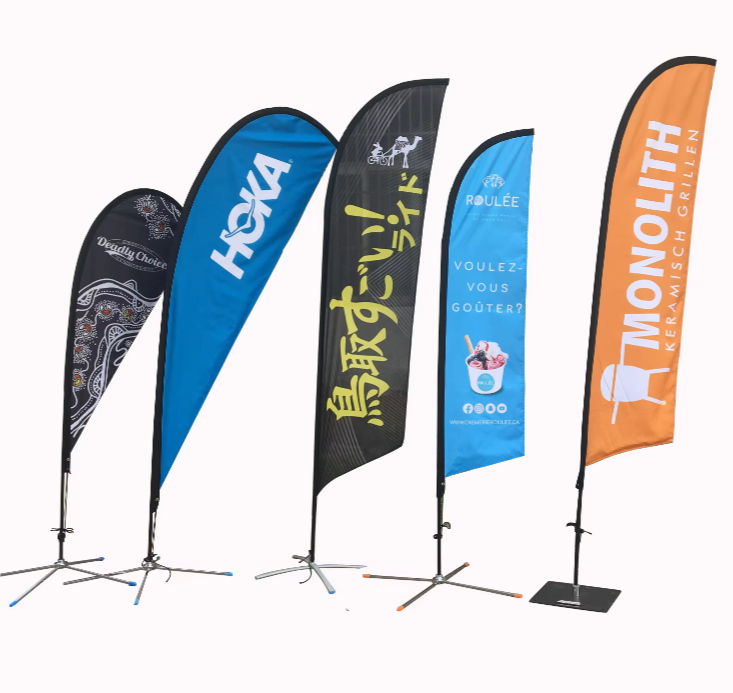 Promotion Feather Flag Flying Flags And Banners Custom Advertising Beach Flags