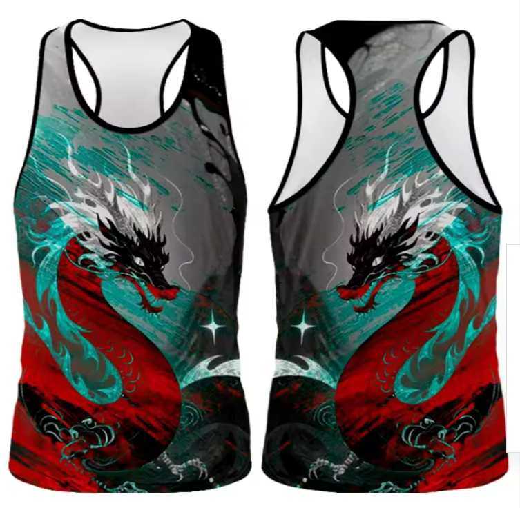 Customized Dragon Boat Racing Vests & Shirts Sublimation Printed Singlet