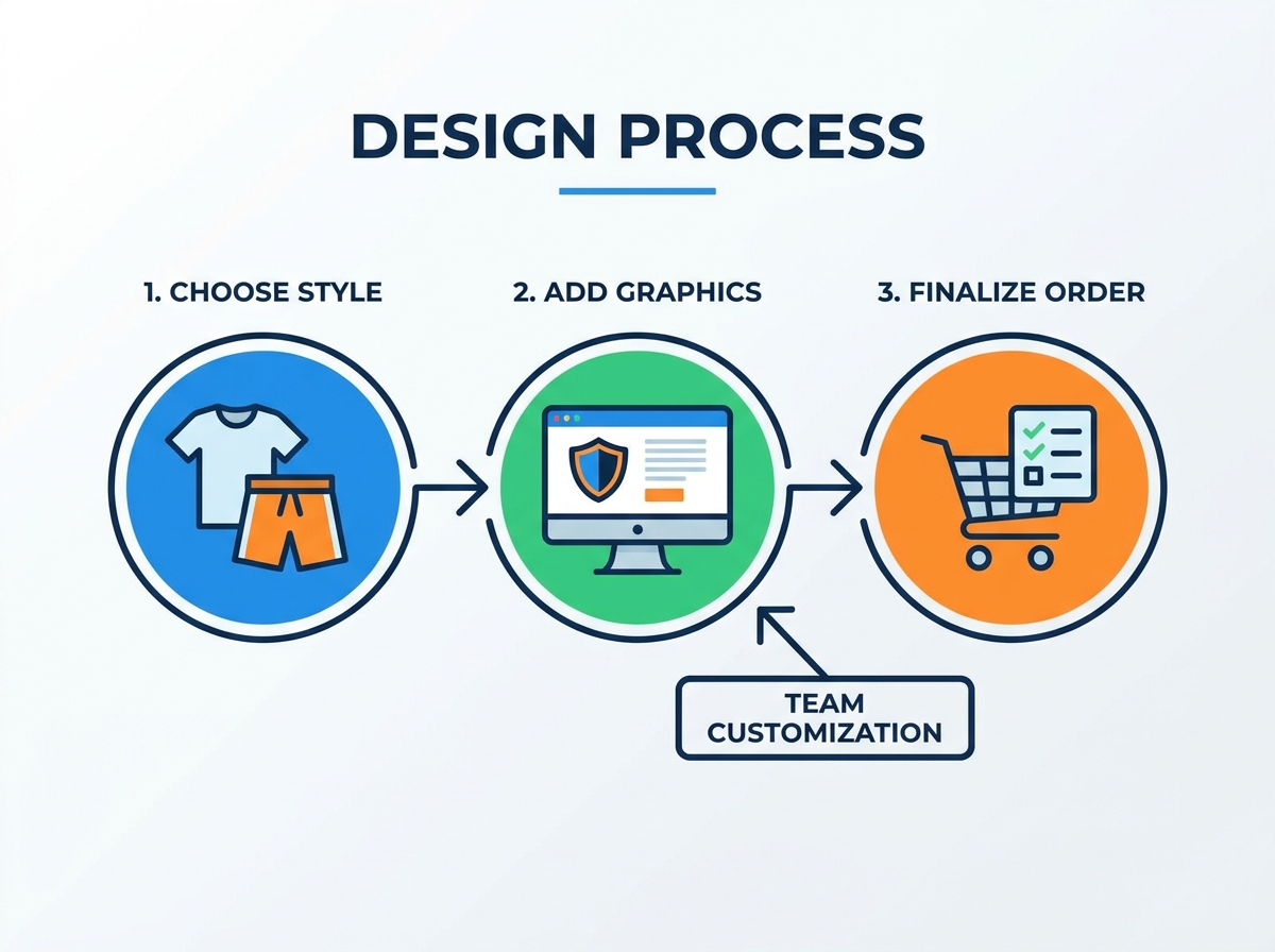 Custom sportswear design and fabric selection process