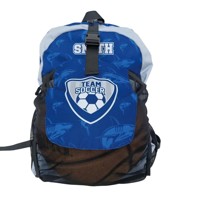 Egendefinert teamlogo Nummerdesign Basketball ryggsekk Sublimering Utend&oslash;rs Fotball Sport Fotballveske