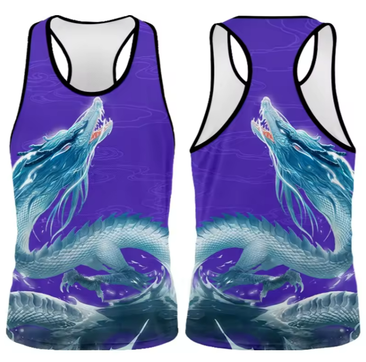 Customized Dragon Boat Racing Vests & Shirts Sublimation Printed Singlet